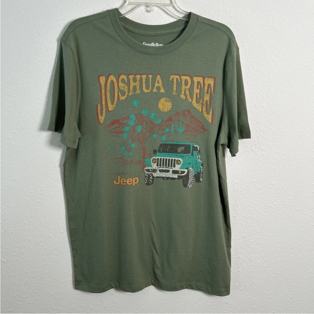 Joshua Tree National Park Jeep Men’s Medium T-Shirt Olive Green 4x4 Off Road